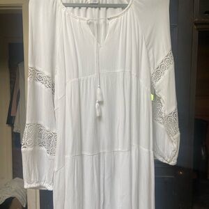 Old Navy White Dress with Textured Fabric